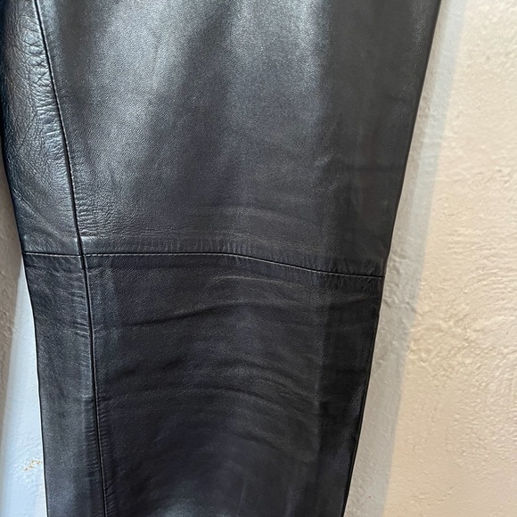 Adrienne Vittadini Black Leather Pants - Picture 4 of 7
